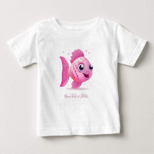 Roze Vis Baby T-shirt (Voorkant)