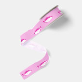Roze vis grosgrain lint (Achterkant)