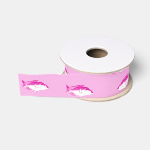 Roze vis grosgrain lint