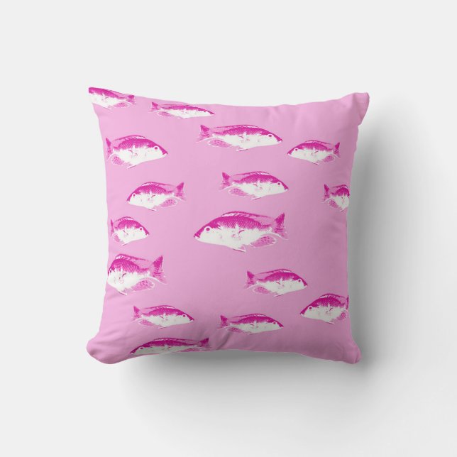 Roze vis kussen (Voorkant)