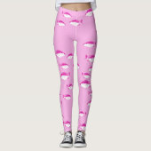 Roze vis leggings (Voorkant)