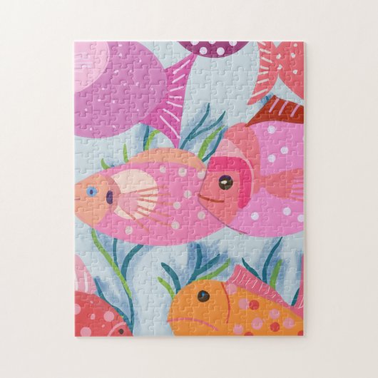 Roze vis legpuzzel (Verticaal)