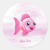 Roze Vis Sticker (Voorkant)