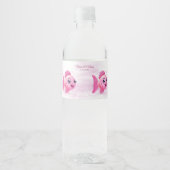 Roze Vis Water Fles Etiket (Voorkant)