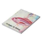  roze visgraatgrunge Kijk Notitieblok (Gedraaid)