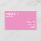 Roze Visitekaartje (Achterkant)