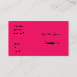 Roze Visitekaartje