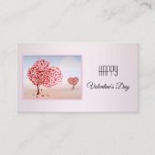 Roze Visitekaartje Aangepaste foto-Valentijnsdag (Voorkant)