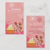 Roze Visitekaartje Cupcakes (Voorkant / Achterkant)