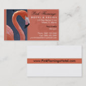 Roze Visitekaartje Flamingo (Voorkant / Achterkant)