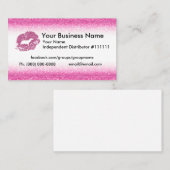 Roze Visitekaartje Glitter (Voorkant / Achterkant)