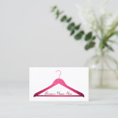 Roze Visitekaartje Glitter Hanger (Staand voorkant)
