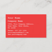 Roze visitekaartje rood (Achterkant)