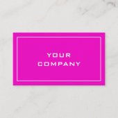 Roze Visitekaartje Uw Colour Font Naam Tekst Info (Voorkant)