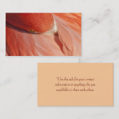 Roze Visitekaartje van de Closeup van Flamingo (Voorkant / Achterkant)