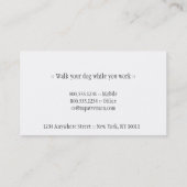 Roze Visitekaartje van de Dog Bone (Achterkant)