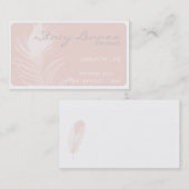 Roze Visitekaartje van de Peacock (Voorkant / Achterkant)