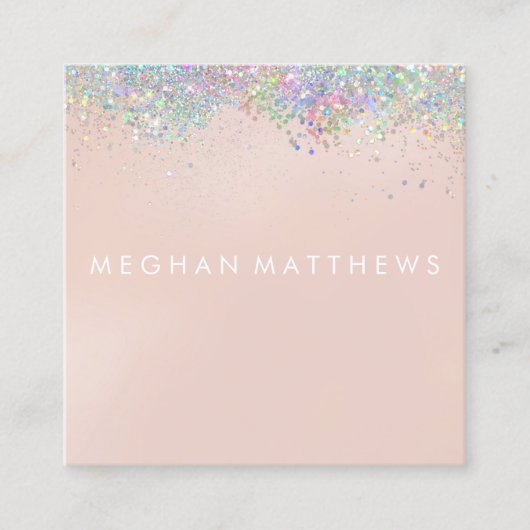 Roze Visitekaartje van het Square  van de Beaukle- (Voorkant)