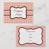 Roze Visitekaartje voor het geluid (Voorkant / Achterkant)