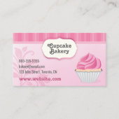 Roze Visitekaartje voor perskoeken (Voorkant)