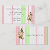 Roze Visitekaartjes en stripes (Voorkant / Achterkant)