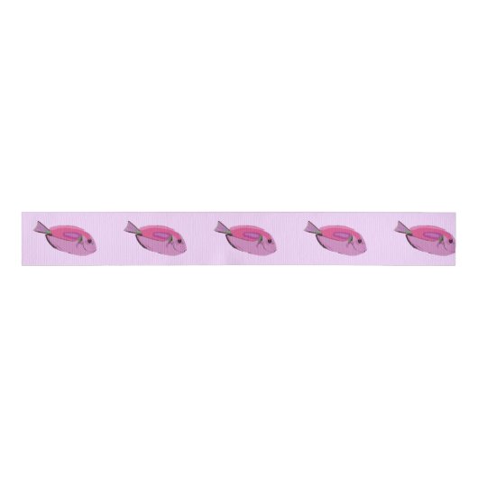 Roze viskunst Grosgrain Ribbon Grosgrain Lint (Voorkant)
