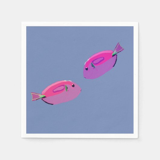 Roze vispapier servet (Voorkant)