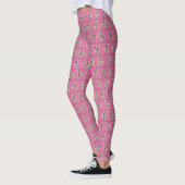 Roze vispatroon leggings (Links)