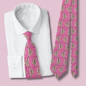 Roze vispatroon stropdas