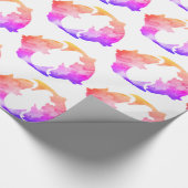 Roze Vissen Astrologie Teken Cadeaupapier (Hoek)