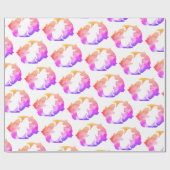 Roze Vissen Astrologie Teken Cadeaupapier (Vlak)