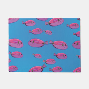 Roze Vissen Oceaan Zwemdeur Mat