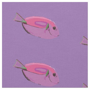 Roze Vissen Patroon, Vis Kunst Aangepaste Stof