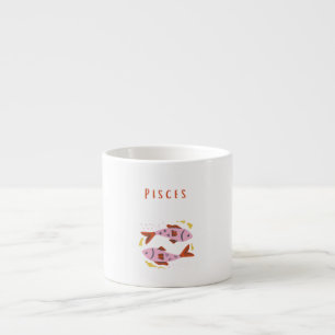 Roze Vissen, sterrenbeeld, sterrenbeeld afdruk Espresso Kop