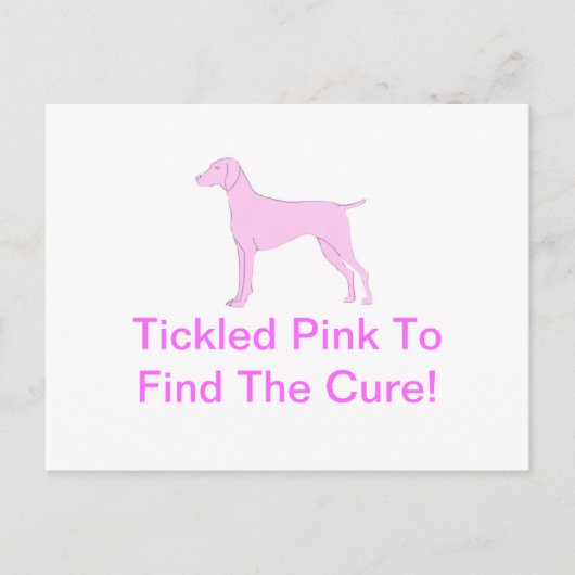 Roze Vizsla Briefkaart (Voorkant)