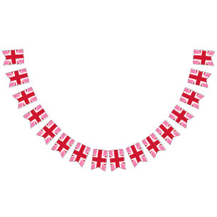 Roze vlag van het Verenigd Koninkrijk Vlaggetjes