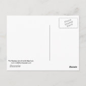 Roze vlakke kunst briefkaart (Achterkant)