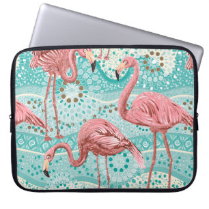 Roze vlam naadloos patroon laptop sleeve
