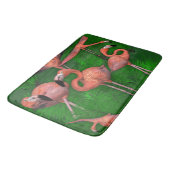 Roze vlamingos en Oerwoud Ferns Badmat (Gekanteld)