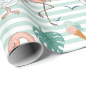 Roze vlamingos Wrapping Paper Cadeaupapier (Rol Hoek)