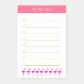 Roze vlammen en kalligrafie op witte bekleding post-it® notes (Voorkant)