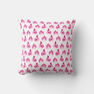 Roze Vlammen Vuur Vlam Brandend Brandweer Kussen