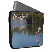 Roze vlamvertragers laptop sleeve (Voorkant Rechts)