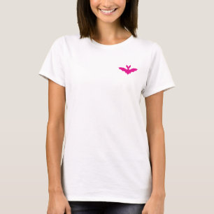 Roze Vleermuis Spookachtig Schattig Goth T-shirt