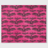 Roze vleerpapier cadeaupapier (Vlak)