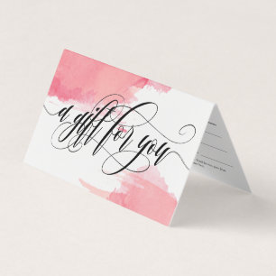 Roze vlekken - Een cadeau voor u - Cadeaubon Kaart