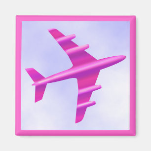 Roze vliegtuig magneet