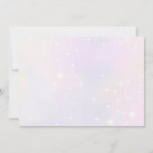 Roze Vlinder 1e Verjaardag Foto uitnodiging (Achterkant)