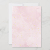 Roze vlinder Baby shower Kaart (Achterkant)