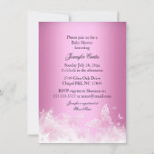  roze vlinder Baby shower Kaart (Achterkant)